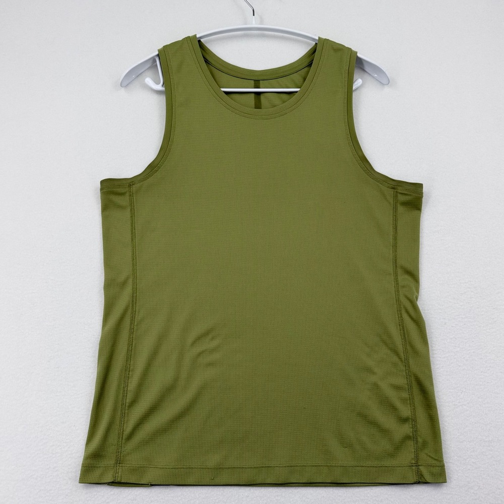 Ten Thousand The Distance Tank Mens Medium Olive Green Running Gym Good